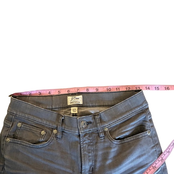 J.Crew Gray Toothpick Skinny Ankle Jeans 27T | Stretch High-Rise Denim - Picture 4 of 8